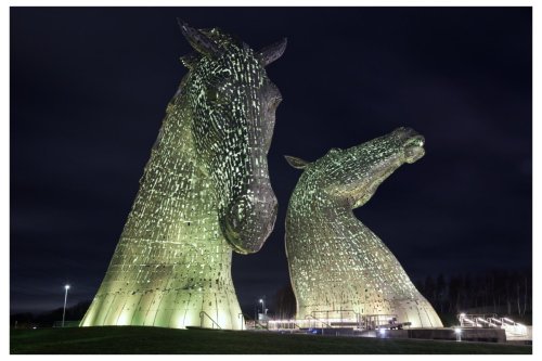 The Kelpies, Scotland, UK.. (horses)