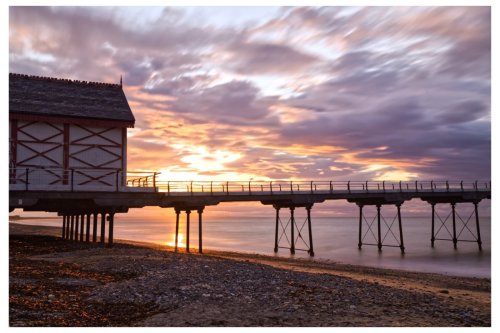 Saltburn pier, North Yorkshire coast, UK...
